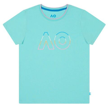 Футболка для девочки теннисная Australian Open Logo Tee - Мятный