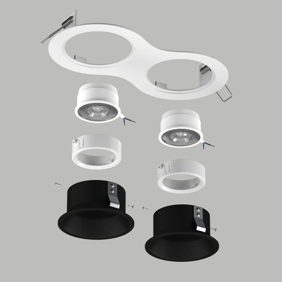 Комплект со светильником Lightstar Domino Round (214626+214607+214607+214006+214006) D6260707WMOD