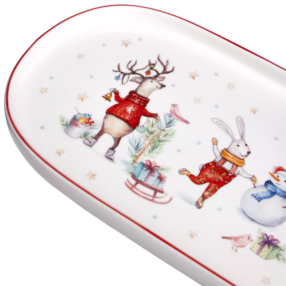 БЛЮДО ОВАЛЬНОЕ LEFARD "WINTER STORY" 34*14,5 СМ (КОР=12ШТ.)
