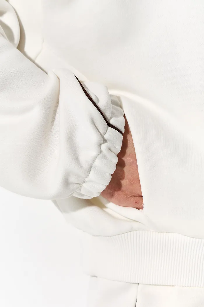 Олимпийка с кантом "Âme Sirène" цвета крем