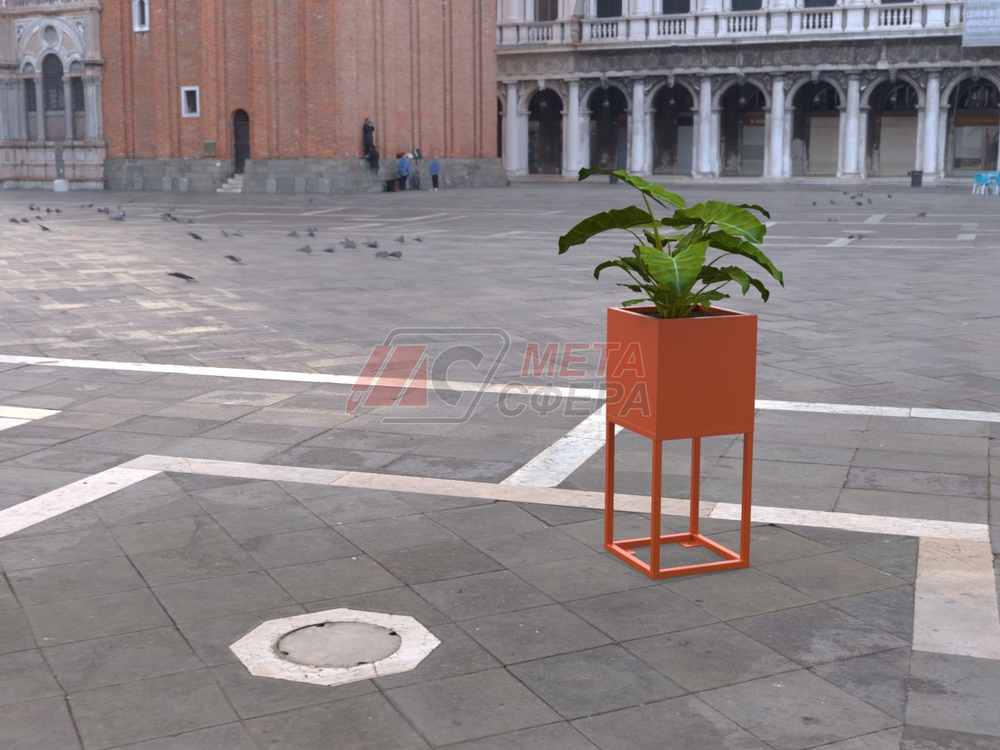 Вазон Куб на стойке