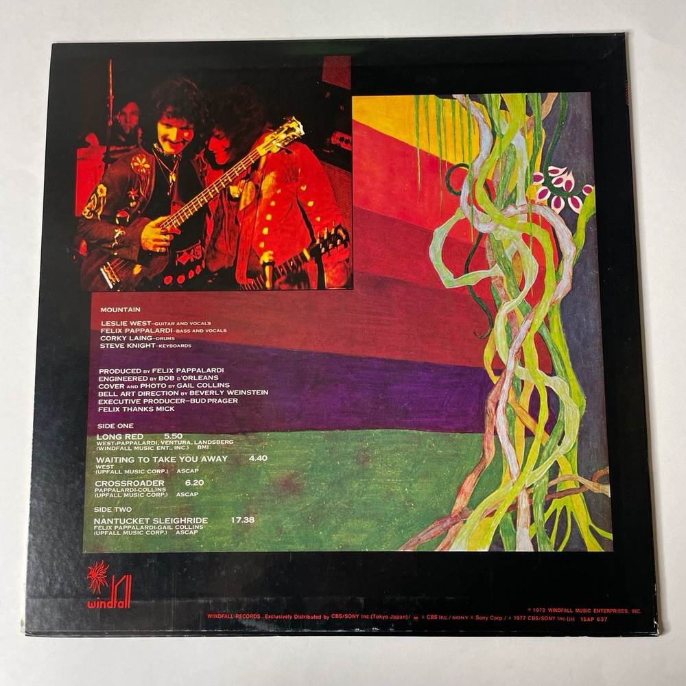 Винтажная виниловая пластинка LP Mountain Live The Road Goes Ever On (Japan 1977) (No Obi)