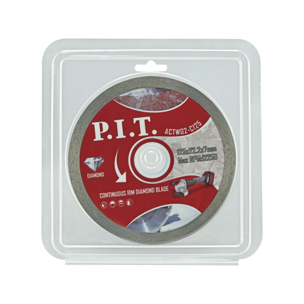 Диск алмазный отрезной сплошной P.I.T. 125x22,2x1,4 мм(ACTW02-C125)