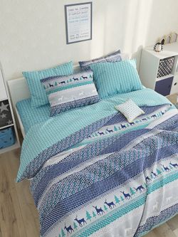 ткань Олени на синем