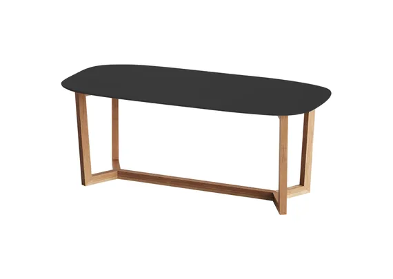Стол обеденный Cross 2 200*95 см (черный, бук)