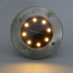 Светильник на солн.батарее «Светоч» d=12 см, 13,5 см (8 ламп), на солнечной батарее, Теплый белый