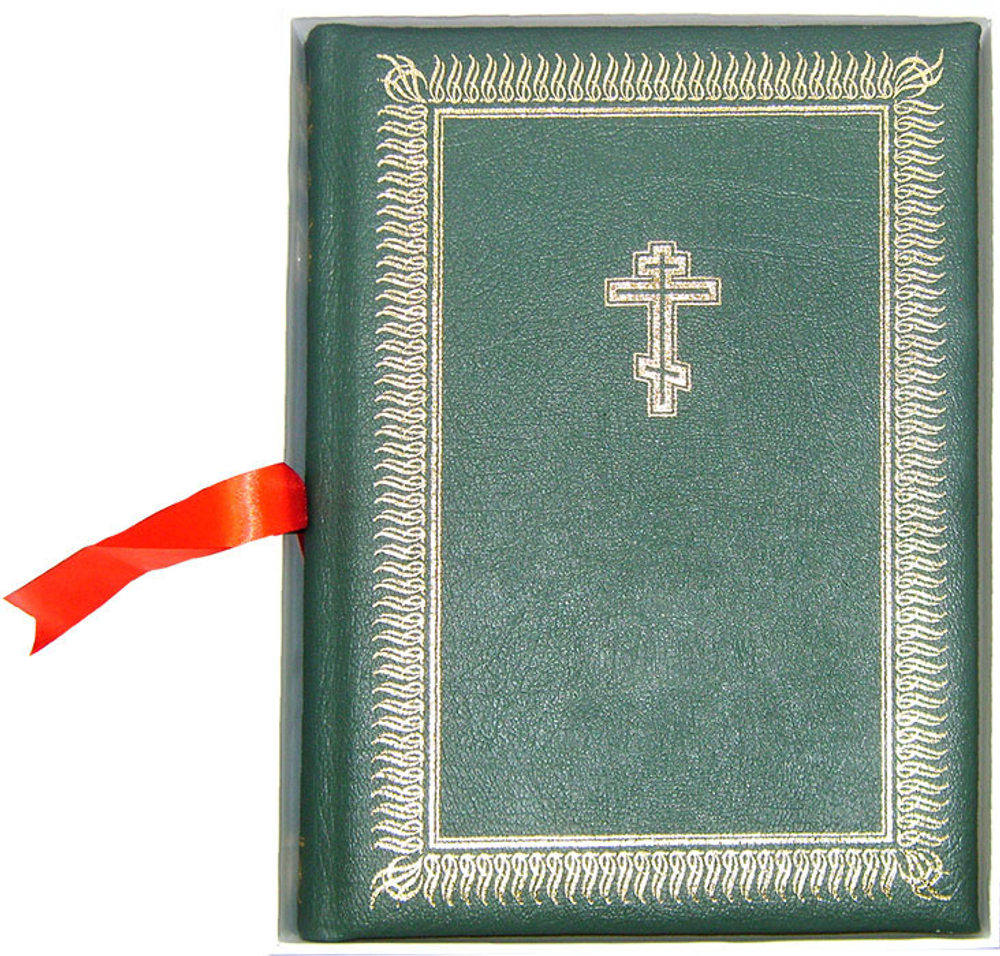 Библия на ц/сл. (кожа, футляр) зеленая