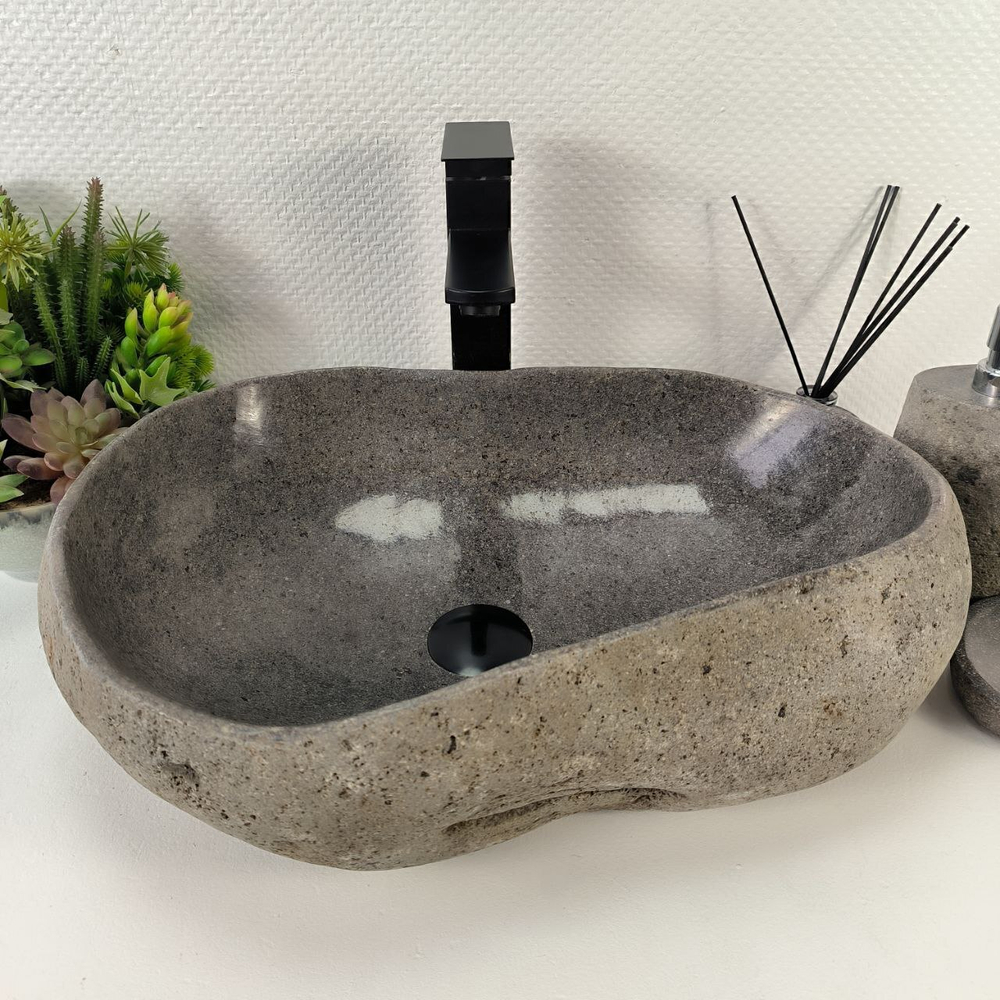 Раковина из речного камня RS-65149 51*37*14 0861