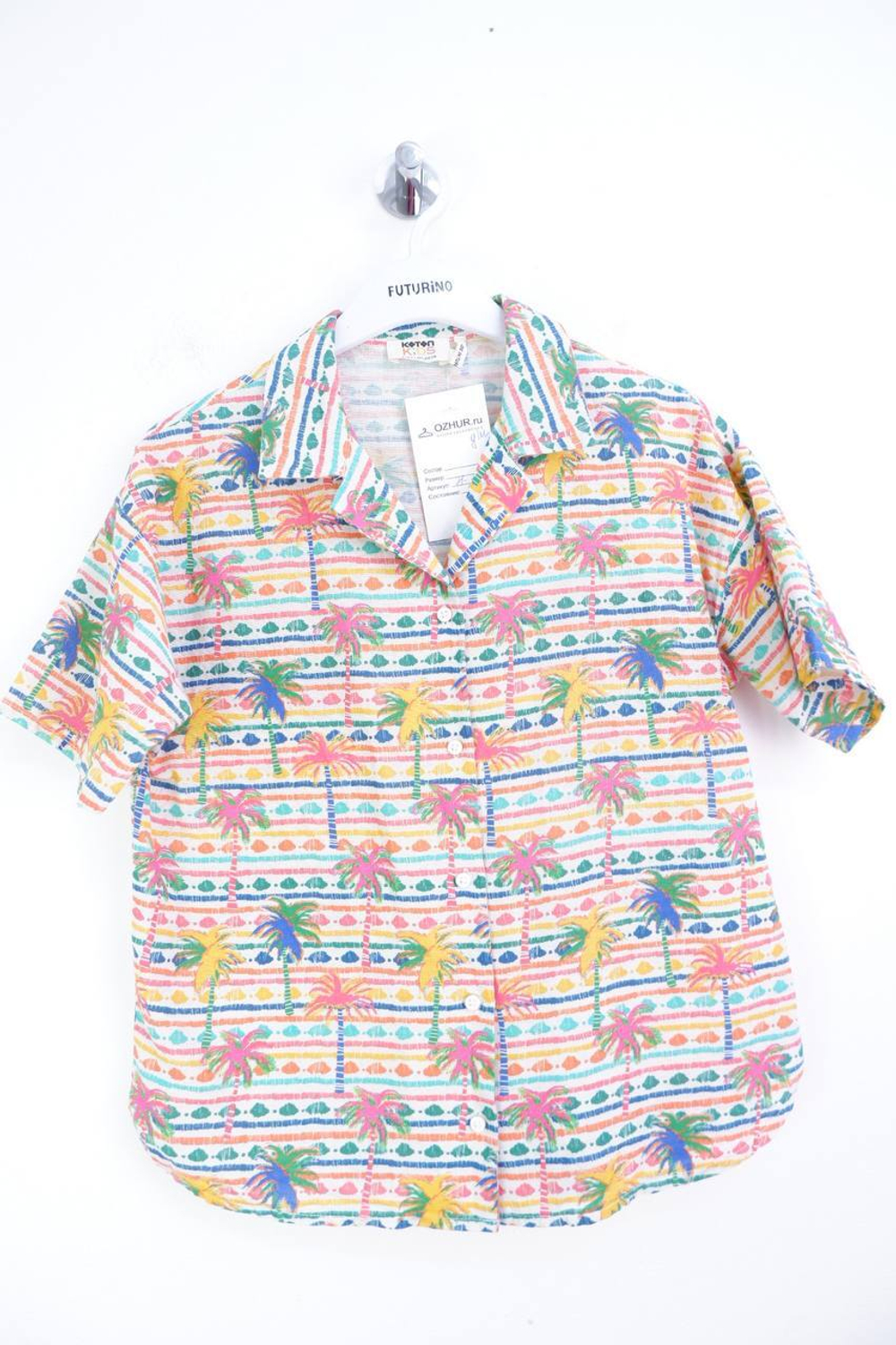 Рубашка Koton kids пестрая из хлопка и льна на рост 134-140 или 9-10 лет