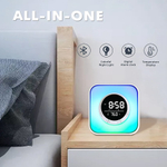 Колонка Bluetooth с будильником цветной светодиодной подсветкой дисплеем температуры функцией MP3-плеера