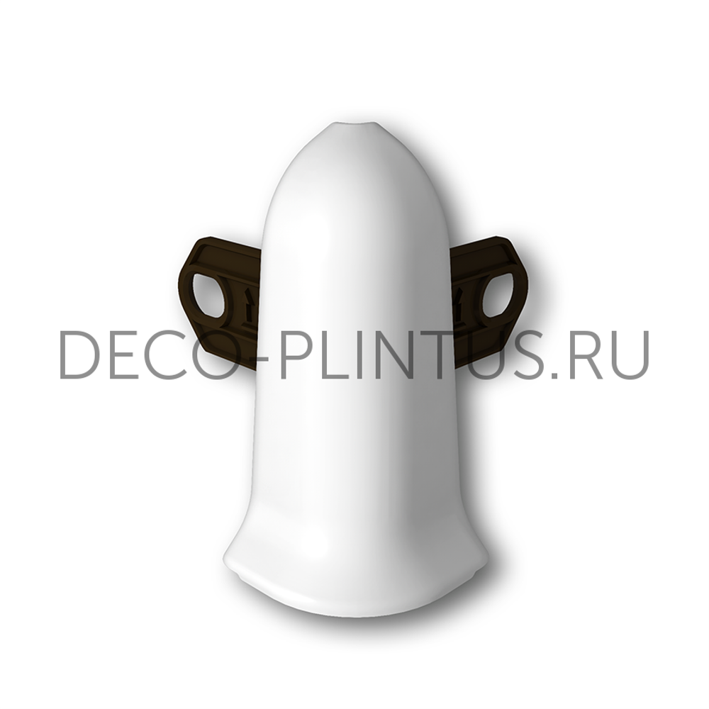Наружный угол плинтуса IDEAL Классик 55 мм. 1 шт. белый матовый 001
