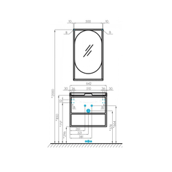 Зеркало Акватон Лофт Фабрик 50 дуб темный