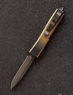 Автоматический складной нож SteelBro Ultratech S/E Tanto Cerakote Black Cherry M390 121-1BKMDBRZCS (бронзовый-черный)