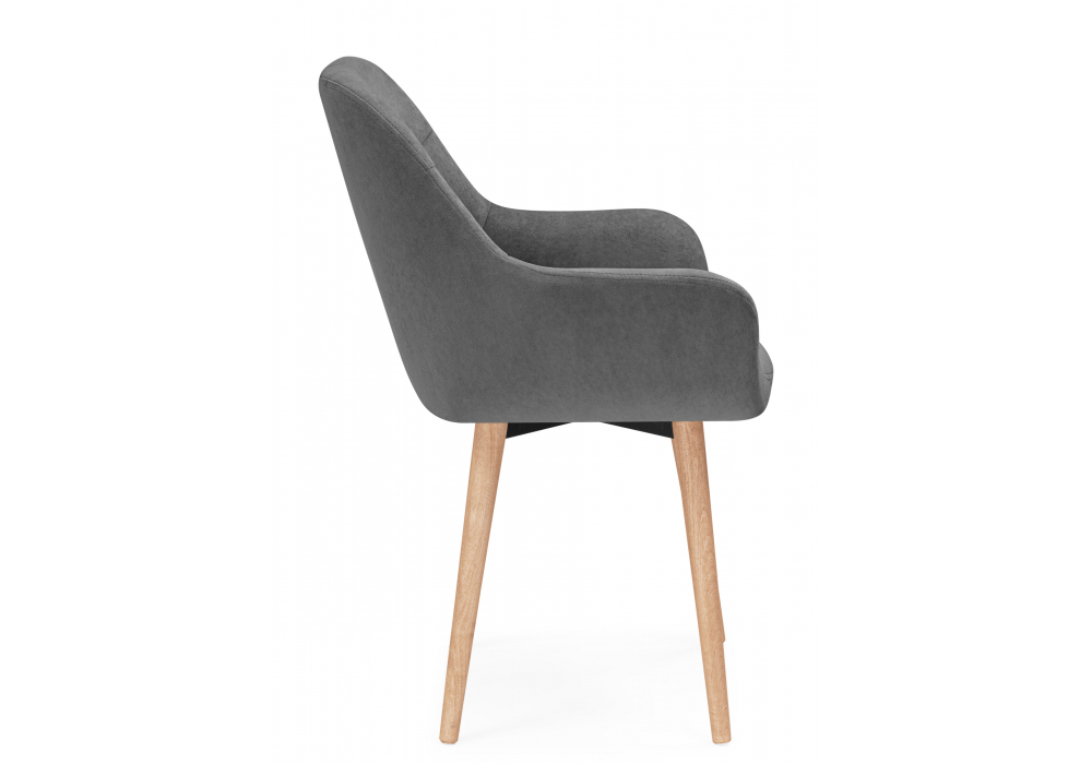 Стул деревянный Woodville Флюид 360 темно-серый (zd 995), светлое дерево