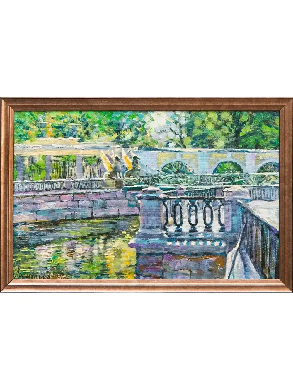 Картина маслом Банковский мостик Леонтьев