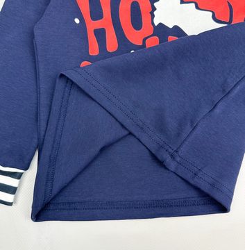 Пижама хлопковая "Ho-ho-ho" синяя