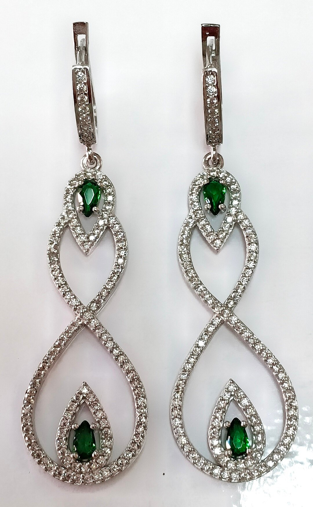 Серьги ювелирные из серебра