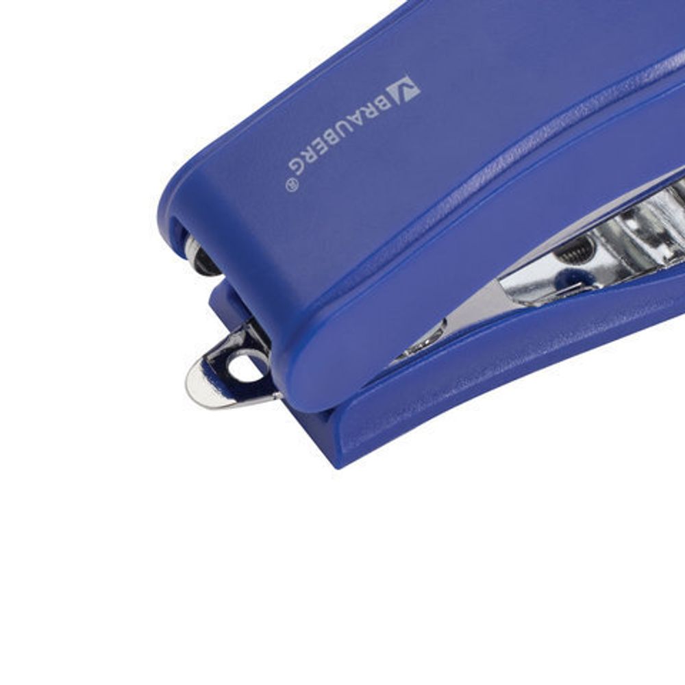 Степлер №24/6, 26/6 МИНИ BRAUBERG "Standard", до 25 листов, с антистеплером, синий, 226850