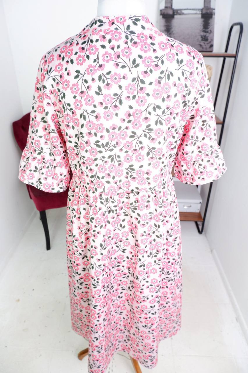 Платье длинное с красивым принтом, маркировка L, визуально на 48 размер