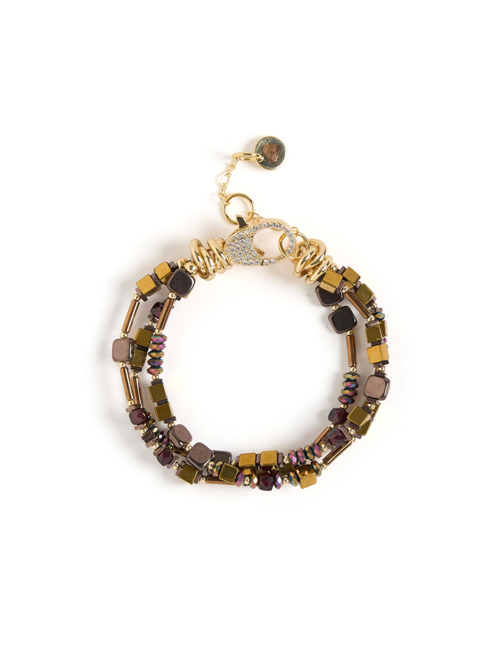 Браслет "Faceted zircon" Gold