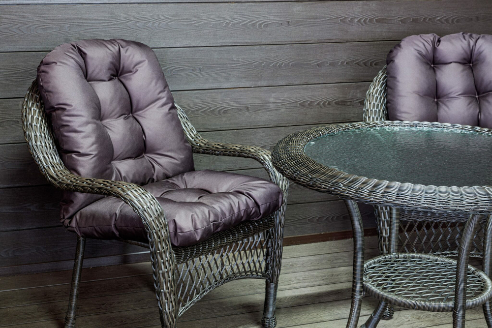 Садовый комплект из искусственного ротанга Мэдисон НЬЮ (Medison NEW) стол круглый D90 + 2 кресла с подушками на сиденье и спинку