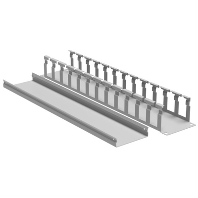 Кабельный органайзер с крышкой 2U, глубина 60 мм, для 19" IT-корпусов, RAL7035