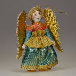 Ёлочная игрушка Ангел текстильный