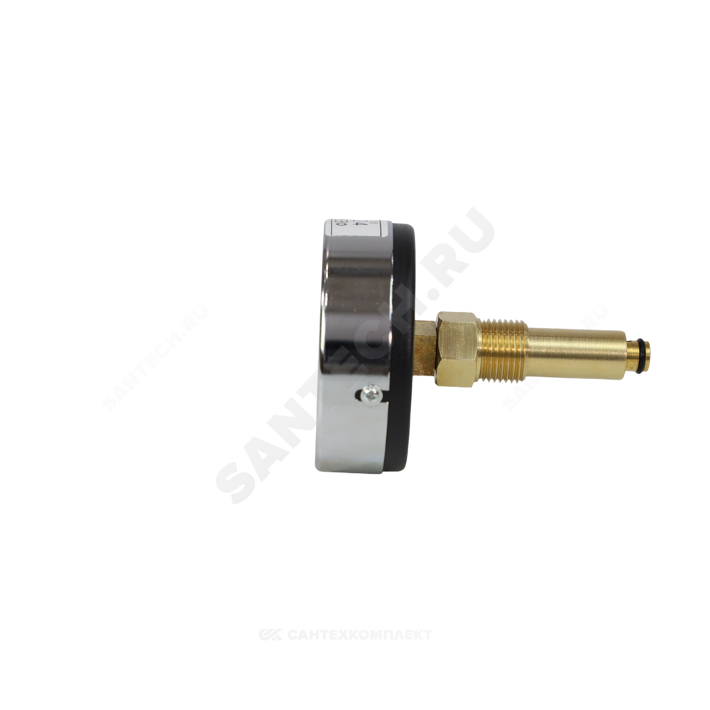 Термоманометр МД04 осевой Дк80 0-1,6 МПа L=40мм G1/4" 120С с переходником на G1/2" ЭКОМЕРА МД04-80-G-1,6МПа-120-L-40-ОИ