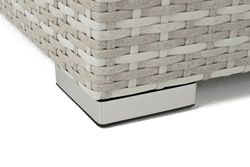 "Лунго" кашпо для цветов большое плетеное из искусственного ротанга, цвет бежевый