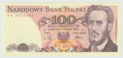 Poland, 100 Zlotys, 1988, UNC