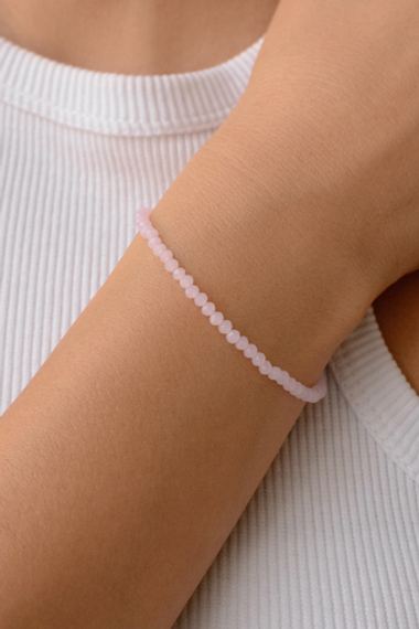 Серебряный браслет из натурального кварца