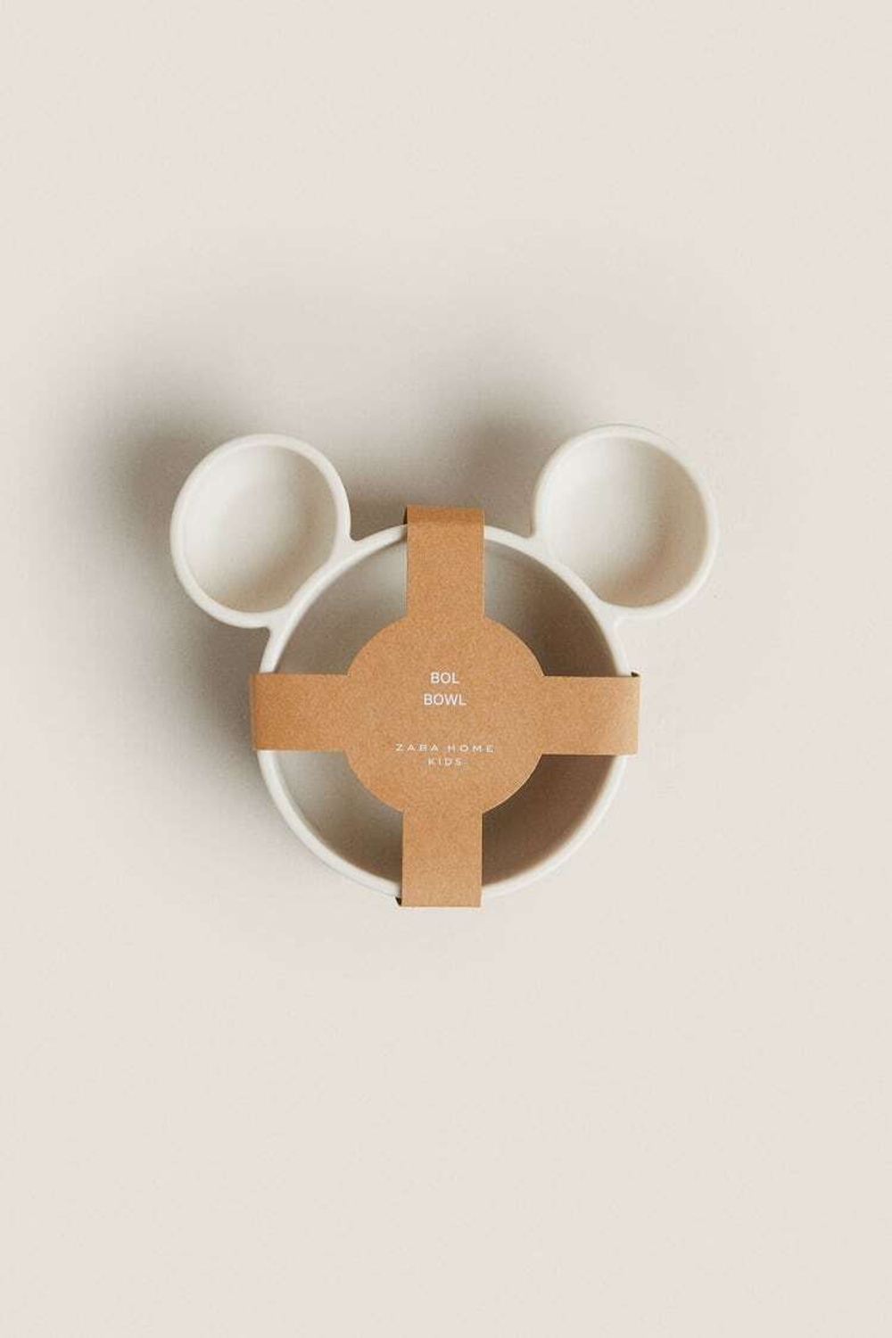 ZARA HOME СИЛИКОНОВАЯ ТАРЕЛКА МИККИ МАУС © DISNEY, КРЕМОВЫЙ