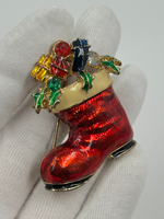 Брошь Сапог с подарками