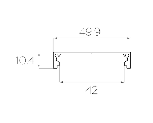 Профиль накладной алюминиевый LC-LP-1050-2 Anod