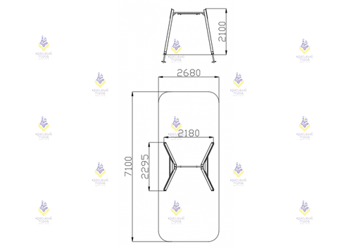 Качели деревянные «Бородино» с местом для 1 подвеса