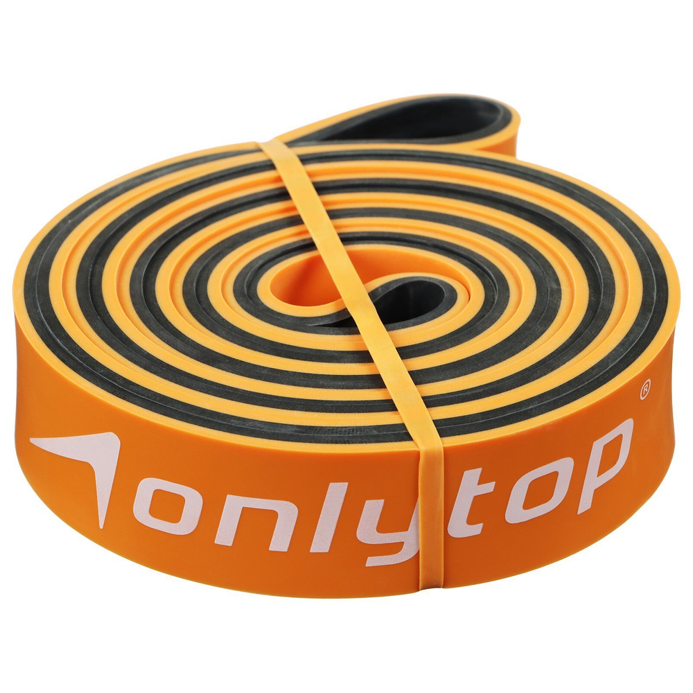 Эспандер ленточный многофункциональный ONLYTOP, 208х2,9х0,5 см, 11-36 кг, цвет оранжевый