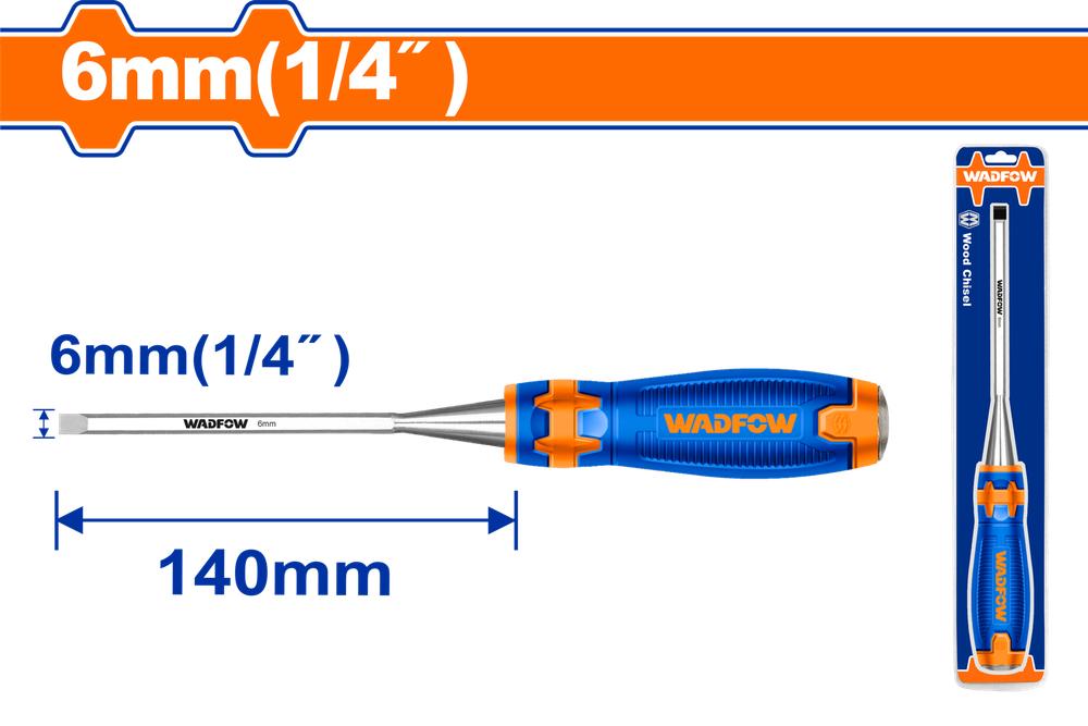 Стамеска WADFOW WWC1206 6х140 мм