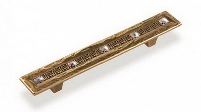 Ручка мебельная скобка ВАЛМАКС CFS 119096 медь шлифованная/кристаллы