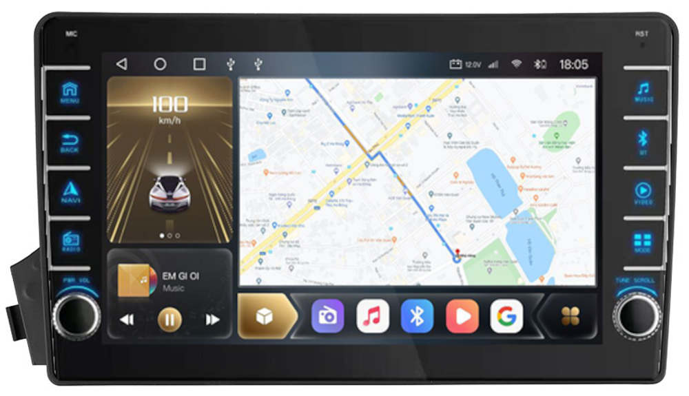 Магнитола для SsangYong Actyon 2005-2010, Kyron, Actyon Sports 2006-2016 - Carmedia OL-9303 (кнопки и крутилки), Android 12, TS10, CarPlay, 4G SIM-слот