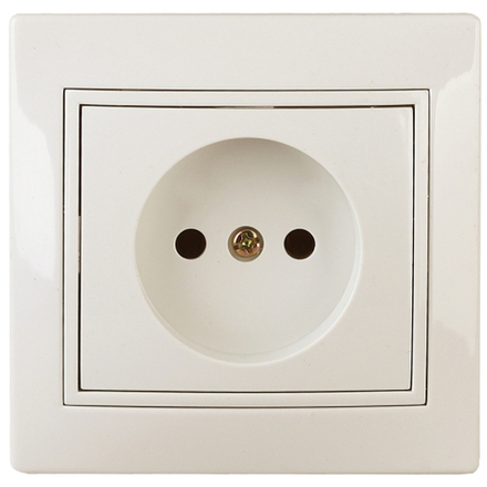 Розетка Intro Plano 1-201-02 без заземления 2P 16А-250В IP20 СУ слоновая кость