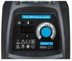 Сварочный инвертор Solaris MMA 211, ручная дуговая MMA-сварка, цифровая индикация, 20-210A, 5.6 кВ·А