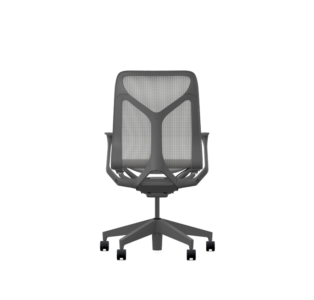 Кресло Herman Miller Cosm, средняя спинка, цвет Carbon, нерегулируемые подлокотники