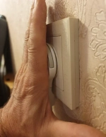 Удлинитель 2 розетки 0,5 метра с плоской потайной вилкой невидимкой угловой