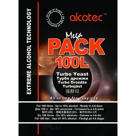 Дрожжи спиртовые Alcotec Mega Pack Turbo 100 L