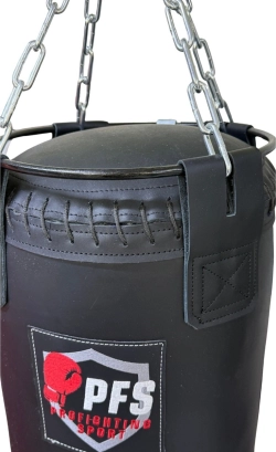 Профессиональный боксерский мешок 130×45 см кожаные уши крепления