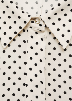 Платье в горошек с поясом