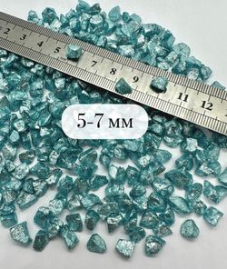 СТЕКЛЯННАЯ КРОШКА БЛЕСТЯЩАЯ СВЕТЛО-ГОЛУБАЯ