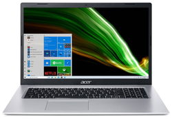 Ноутбук Acer Aspire 3 A317-53-31BF Intel Core i3 1115G4, 3.0 GHz - 4.1 GHz, 8192 Mb, 17.3" Full HD 1920x1080, 256 Gb SSD, DVD нет, Intel UHD Graphics, Windows 11 Professional, серебристый, NX.AD0ER.01M