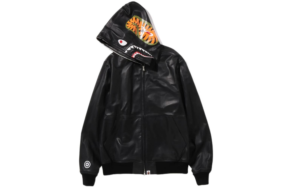 A Bathing Ape Leather Shark Full Zip Куртка