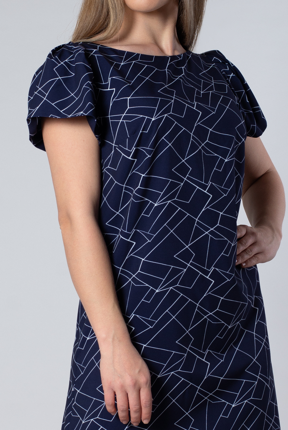 Платье женское 2572ЛПБ, графика #176Грл052572ЛПБ